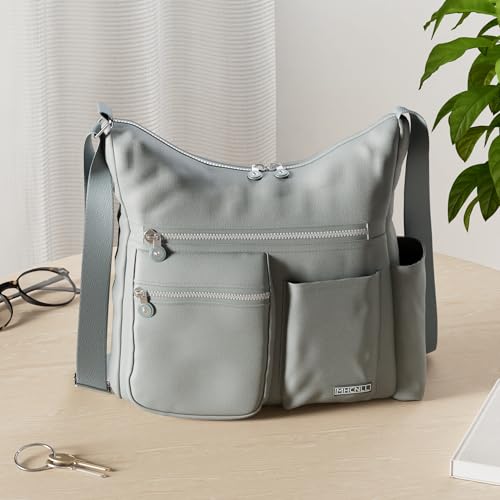 MHCNLL Women's Nylon Crossbody Purse, Anti-Theft RFID Lightweight - color: Dark Gray