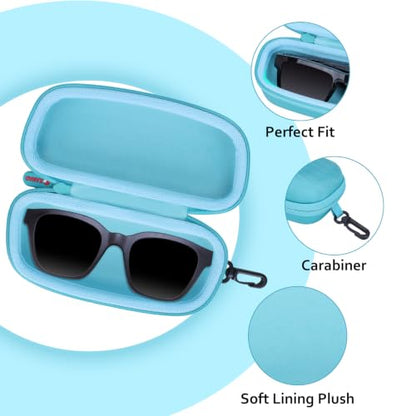 XANAD Hard Case for Safety Glasses,Sunglass Eyeglass Shooting Glasses(Sky Blue) - color: Sky Blue
