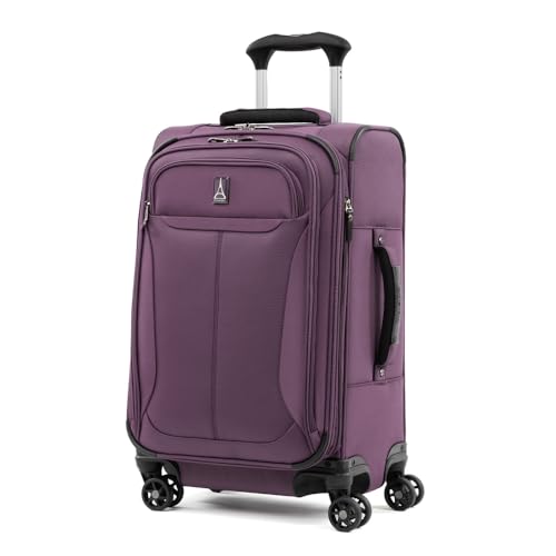 Travelpro Tourlite Softside 2-Piece Set, Expandable Luggage, 4 Spinner Wheels, Lightweight Suitcase, 21" Carry-On, 25" Checked Medium, Deep Purple - color: Deep Purple, size: 2-Piece Set (21/25)