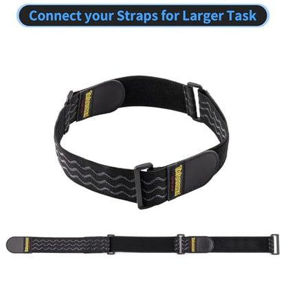 Trilancer Elastic Cinch Straps with Anti-Slip Strips, 12" x 2"(16 Pack) - size: 12"(8 pcs) (Pack of 2)