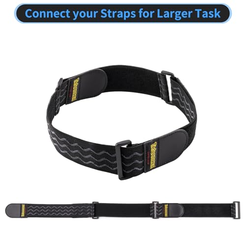 Trilancer Elastic Cinch Straps with Anti-Slip Strips, 12" x 2"(16 Pack) - size: 12"(8 pcs) (Pack of 2)