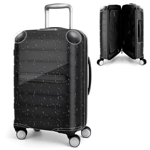 Yotako Zippered Clear PVC Suitcase Cover Protectors 28 Inch | Luggage Cover With Rounded Corner Thickening Design, Fit for 28 Inch Samsonite Non-Expandable Suitcase, Gift - size: 28inch