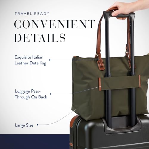 Bric's X-Collection Sportina Large 3-in-1 Tote Bag, Water-Resistant Carry-On w/Pass-Through, Adjustable Strap & Pouch - color: Olive