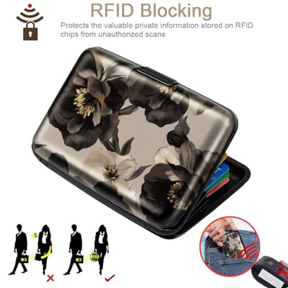 Coco Rossi Credit Card Holder RFID Aluminum Small Mini Wallet Women - color: Champagne Rose