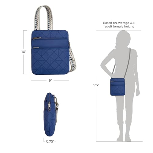 Travelon Anti-Theft Boho Slim Crossbody - color: Lush Blue