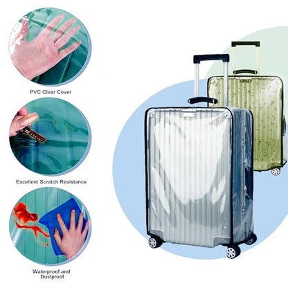 Clear Luggage Cover for Suitcase, 30 Inch Suitcase Cover - color: Transparent, size: XL (30-31 Inch Suitcase)