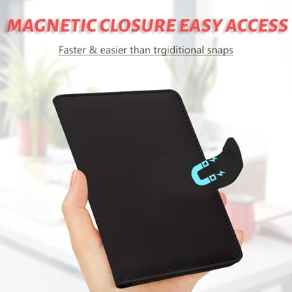 Passport Holder, Cute Travel Wallet Cover with RFID Blocking,Black - color: S-Black