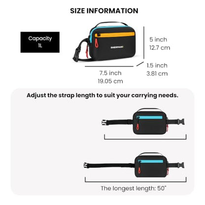 Sherpani Hyk, Small Sling Bag, Lightweight Travel Fanny Pack - color: Chromatic
