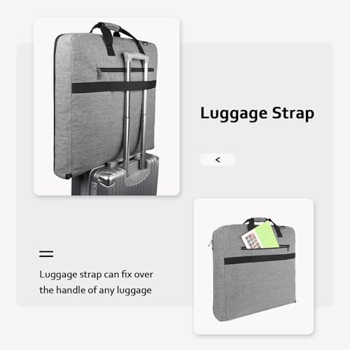 MATEIN Carry On Garment Bags for Travel, Water Resistant Hanging Suit Bag - color: Grey