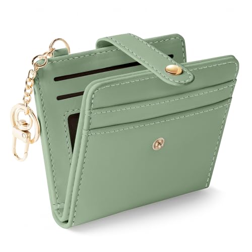 Jogjam Green Rfid Women Wallet, Small Slim Thin Compact Credit Card Holder - color: A Green