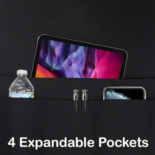 Airplane Seat Back Organizer, Multi Pocket Travel Storage Caddy, Plane Travel Essentials Accessories