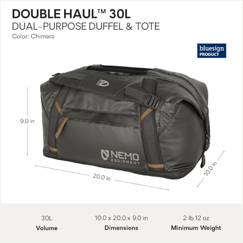NEMO Equipment Double Haul Duffel & Tote Bag - Chimera - 30L - color: Chimera, size: 30L