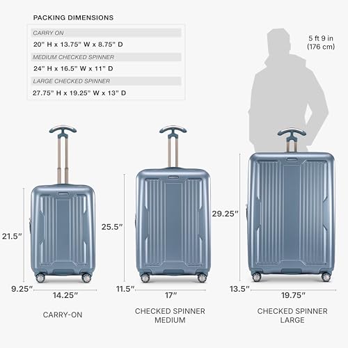 Traveler's Choice Ultimax II Polycarbonate Hardside Luggage with Spinner Wheels, Teal, 29-Inch Large Luggage - color: Teal, size: 29-Inch Large Luggage
