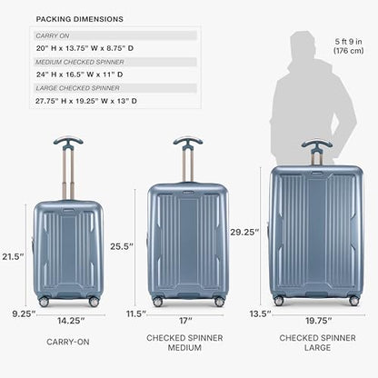Traveler's Choice Ultimax II Polycarbonate Hardside Luggage with Spinner Wheels, Teal, 29-Inch Large Luggage - color: Teal, size: 29-Inch Large Luggage