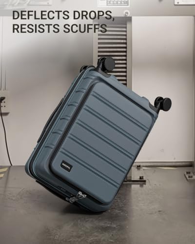 TAKUMI Suitcases with Wheels, Expandable Carry on Luggage, Navy, 20 Inch - color: Navy, size: 20 Inch - Single