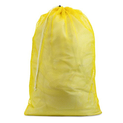 Handy Laundry Mesh XL Laundry Bag 24"x36", Heavy Duty Drawstring, Yellow | XL 24x36 Mesh Laundry Bag, Secure Drawstring, Heavy Duty, Machine Washable, for Delicates Dorm Travel Storage, Yellow