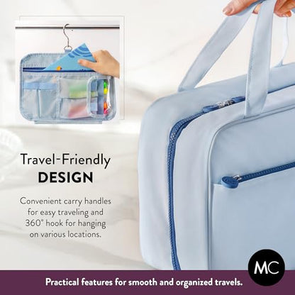 Mothercould Large Kids Travel Organizer, Hanging Bag With Hook, Blue - color: Blue, size: Large