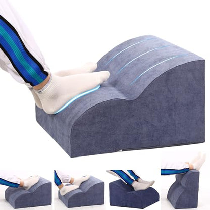 Foot Rest for Under Desk at Work.Multifunctional 3-Tier Foot Stool - color: Light Blue