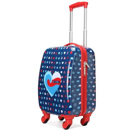 Nautica Kids Luggage - 18" Rolling Hardside Upright Carry-on Suitcase with Spinner Wheels, Peace Print - color: Nautica Peace