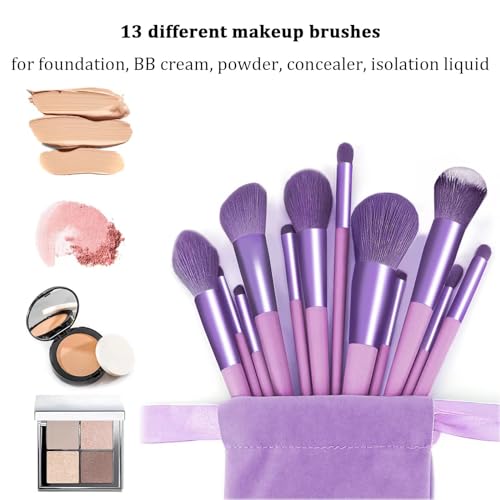 Koccido Makeup Brushes 22 Pcs Makeup Kit,Foundation Brush Eyeshadow Brush Make up Brushes Set (Purple, 22 Piece Set) - color: Purple, size: 22 Piece Set
