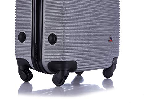 InUSA ROYAL 28-Inch Large Hardside Spinner Wheel Luggage Lightweight Silver - color: Silver, size: 28 Inch (L)