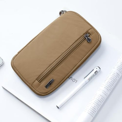Travelon RFID Blocking Family Passport Wallet - color: Latte
