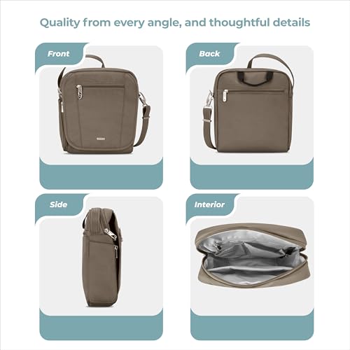 Travelon Anti-Theft Classic Medium Tour Bag - color: Nutmeg