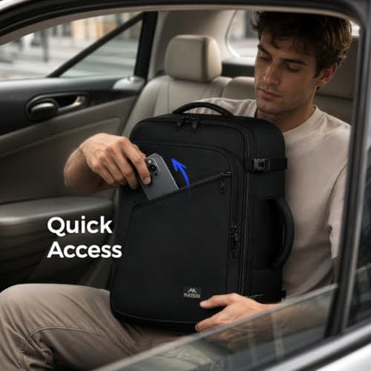 MATEIN Carry on Backpack, Extra Large Expandable Travel Backpack for Men - color: Black, size: X-Large