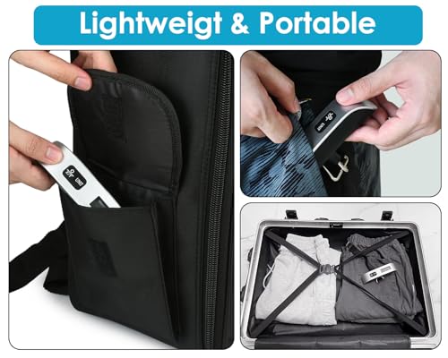 Luggage Weight Scale Portable Digital Suitcase Scale for Travel Handheld Scale with Temperature Sensor, 110 lb/50 kg, Battery Included