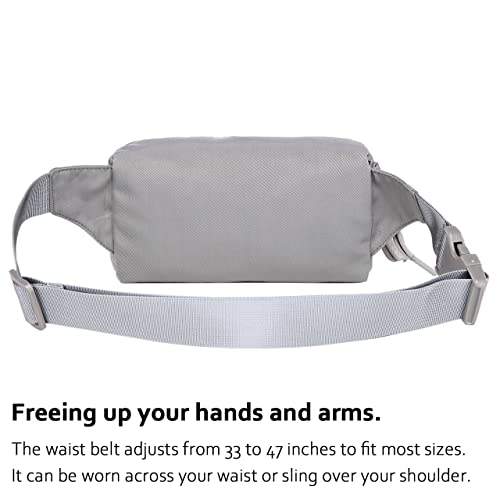 HotStyle 521s Fashion Fanny Pack Small Hiking Waist Bag, 8.0"x2.5"x4.3" - color: S029B, Silver