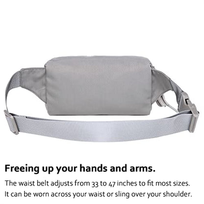 HotStyle 521s Fashion Fanny Pack Small Hiking Waist Bag, 8.0"x2.5"x4.3" - color: S029B, Silver
