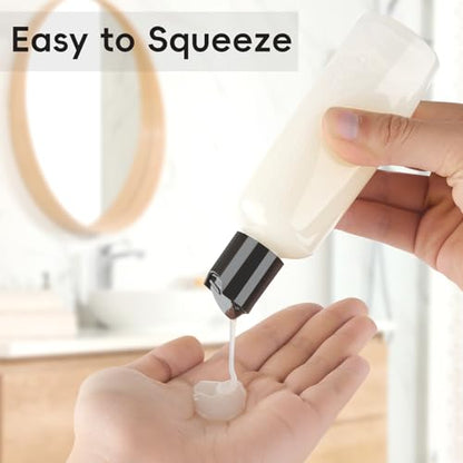 TUZAZO 10 Pack 3.4 oz Travel Bottles TSA Approved for Toiletries - color: Clear