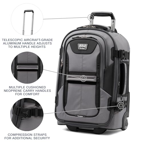 Travelpro Bold Softside Carry-On Luggage & Backpack Set, Grey/Black - color: Grey, size: Small