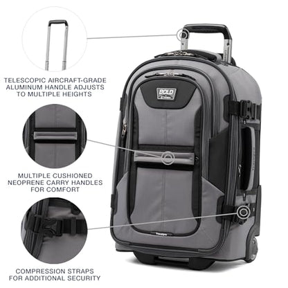 Travelpro Bold Softside Carry-On Luggage & Backpack Set, Grey/Black - color: Grey, size: Small
