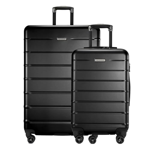 Ricardo Beverly Hills Cambria Hardside Luggage | Stylish Suitcase with Wheels for Effortless Travel, Expandable and Secure TSA-Locked Packing, 2-Piece Set (20", 29") Black Pearl - color: Black Pearl, size: 2-Piece Set (20, 29)