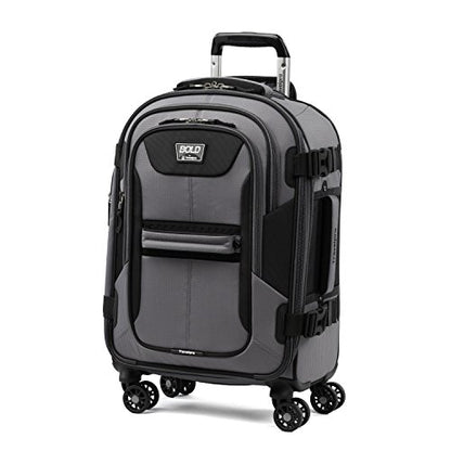 Travelpro Bold-Softside 확장 가능한 수하물 스피너 휠 포함, 그레이/블랙., 기내용 21인치, 볼드 - 스피너 휠이 있는 부드러운 확장 가능한 수하물 - color: 그레이/블랙., size: 기내용 21인치