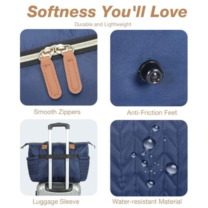 Diaper Bag Tote, Large Baby Hospital Bag for Labor Delivery Mom - color: Dark Blue