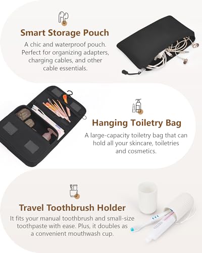 12-Piece Expandable Compression Packing Cubes, Space Saving Suitcase Organizers for Travel, Heavy Duty Luggage Storage Pouches Set, Black - color: Black