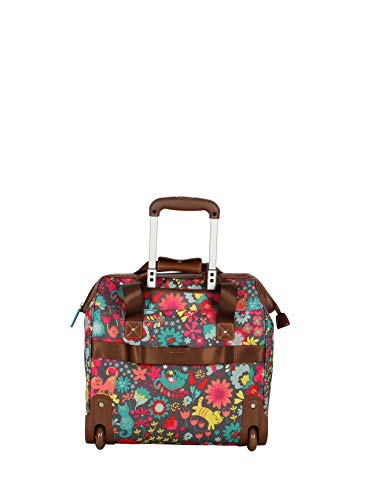 Lily Bloom Design Pattern Carry on Bag Wheeled Cabin Tote (Playful Gray) - color: Playful Gray