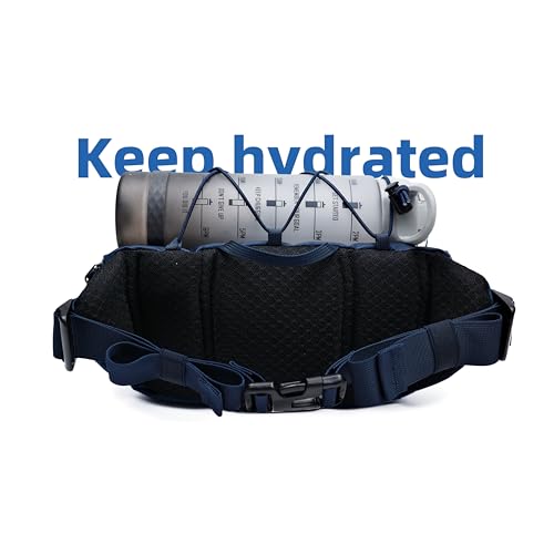 Travel Fanny Pack 3L, Crossbody Adjustable Strap, Padded Back, Water Repellent - color: Blue Abyss