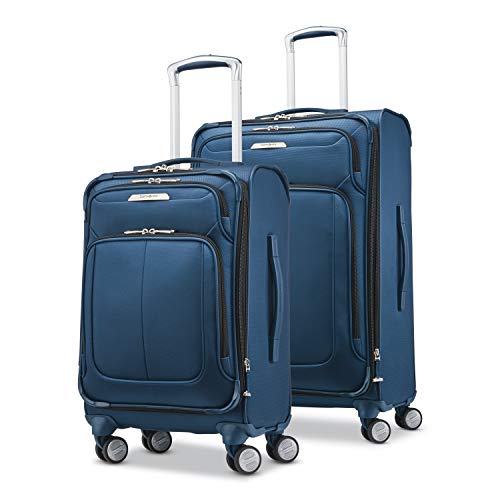 Samsonite Solyte DLX Softside Expandable Luggage with Spinner Wheels, Mediterranean Blue, 2-Piece Set (20/25) - color: Mediterranean Blue, size: 2-Piece Set (20/25)