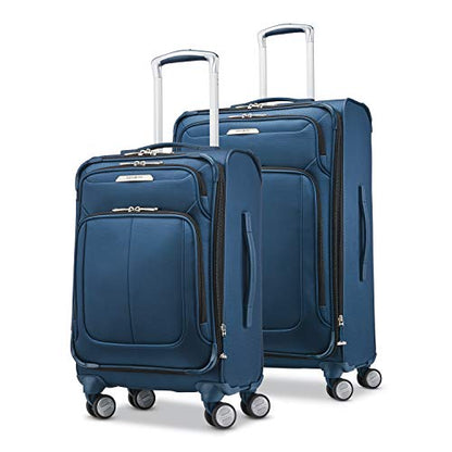 Samsonite Solyte DLX Softside Expandable Luggage with Spinner Wheels, Mediterranean Blue, 2-Piece Set (20/25) - color: Mediterranean Blue, size: 2-Piece Set (20/25)