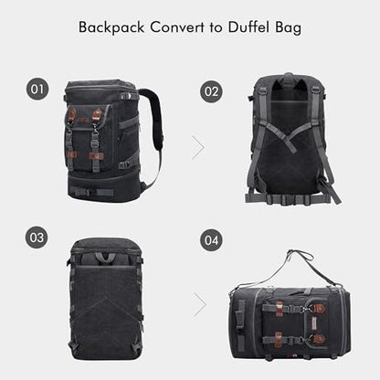 WITZMAN Travel Backpack for Men Women Carry-on Airline Approved - color: Black