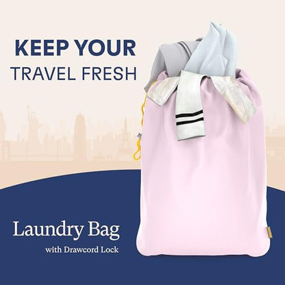 Shacke 5 Set Packing Cubes for Travel with Laundry Bag (Petal Pink) - color: 5 Set - Petal Pink, size: Set of 5