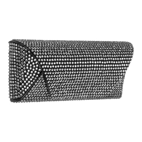PATIKIL Bling Sunglass Case Eyeglasses Hard Shell w/Rhinestones - color: White
