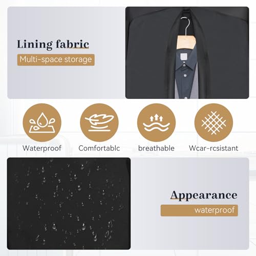 36L Travel Garment Bag with Shoulder Strap