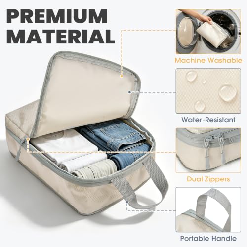 8-Set Compression Packing Cubes for Travel - color: Green, size: 8-Set