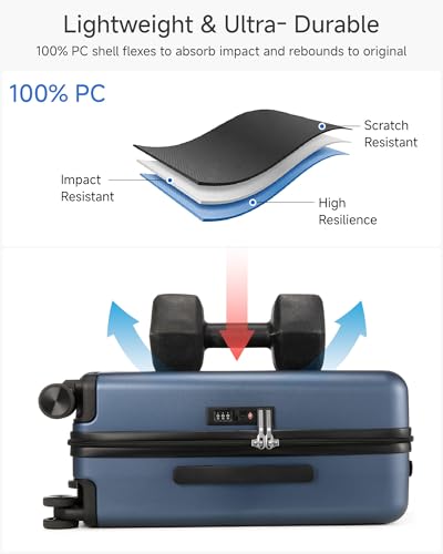 LUGGEX Large Checked Hard Shell Suitcase, Black, 28" - color: Black, size: Checked-Large 28-Inch