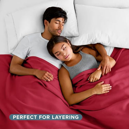 Bare Home Polar Fleece Blanket (King, Red) - color: 12 - Red, size: King