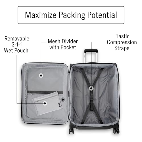 Samsonite UpLIFT Lightweight Softside Carry-On Luggage with Spinner Wheels - Expandable - Airline-Approved, Polyester Soft Suitcase for Ultra Light Travel - Black - color: Black, size: Carry-On